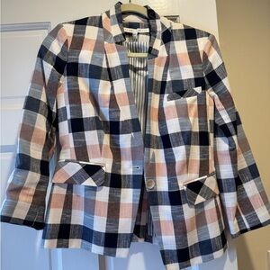 Veronica Beard Blue and White Blazer